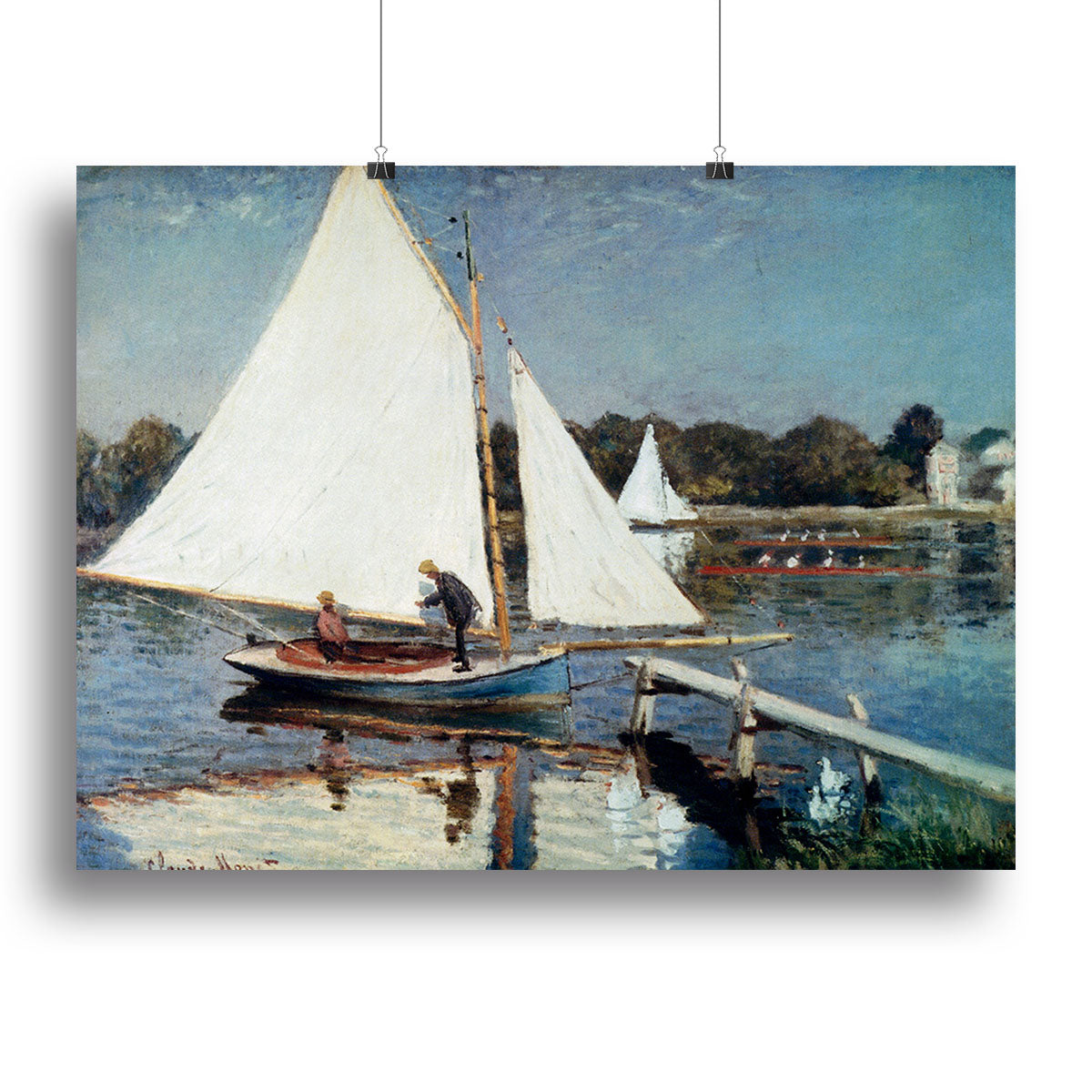 Sailing At Argenteuil 2 by Monet Canvas Print or Poster - Canvas Art Rocks - 2