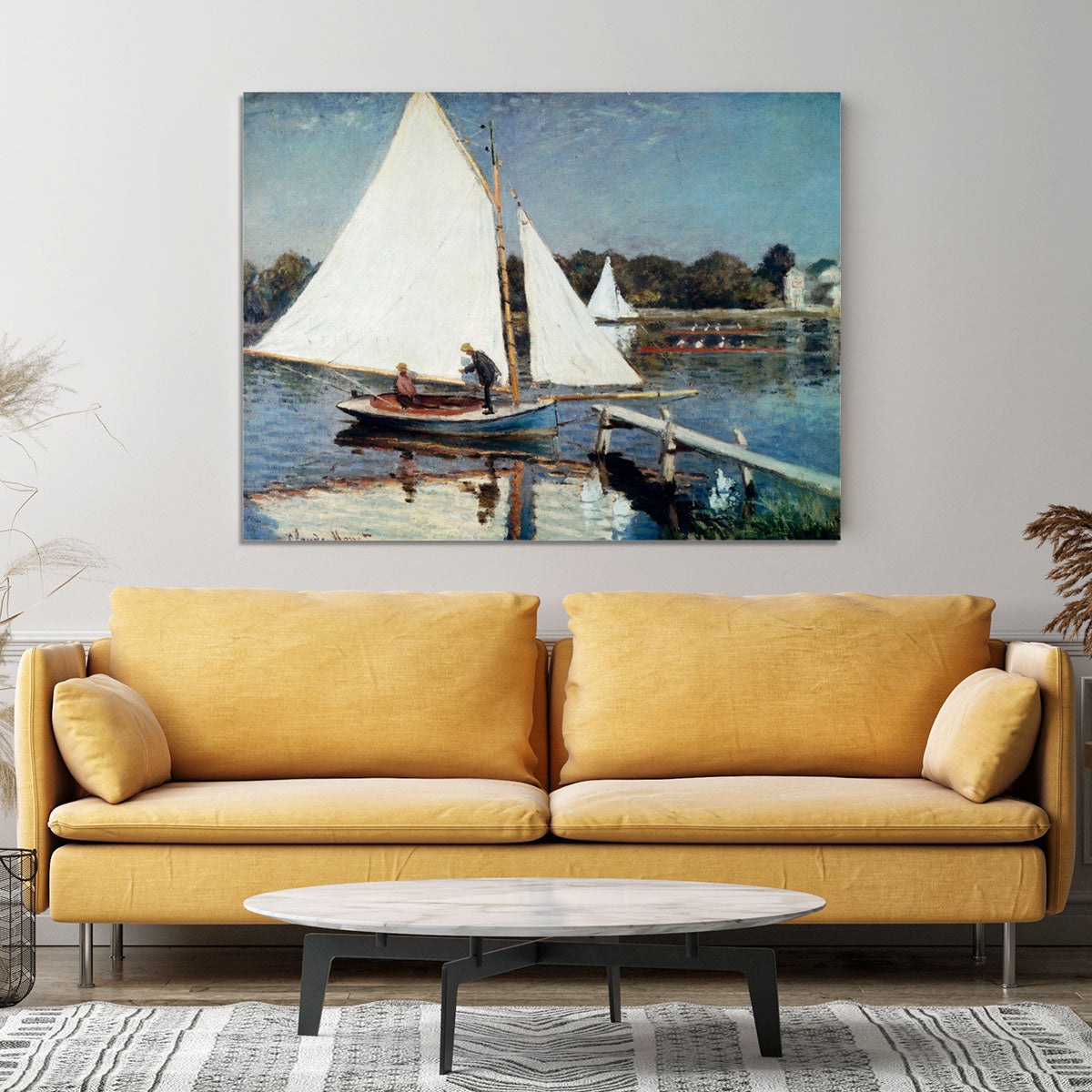 Sailing At Argenteuil 2 by Monet Canvas Print or Poster - Canvas Art Rocks - 4