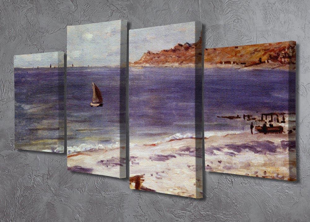 Sailing At Sainte Adresse by Monet 4 Split Panel Canvas - Canvas Art Rocks - 2