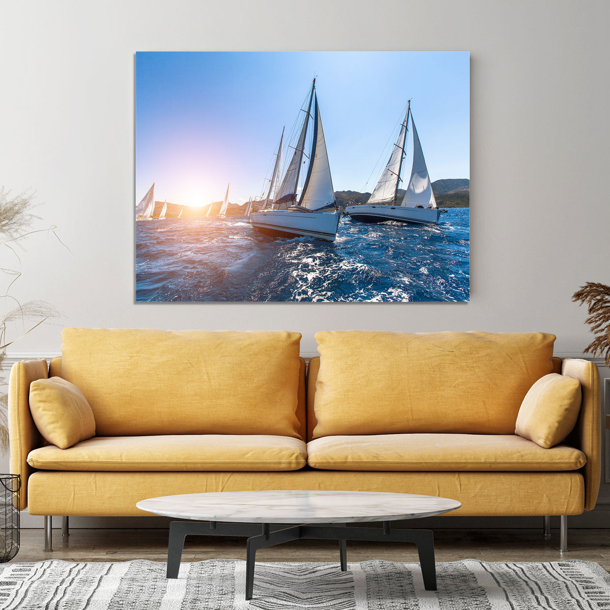 Sailing in the wind through the waves at the Sea Canvas Print or Poster - Canvas Art Rocks - 4