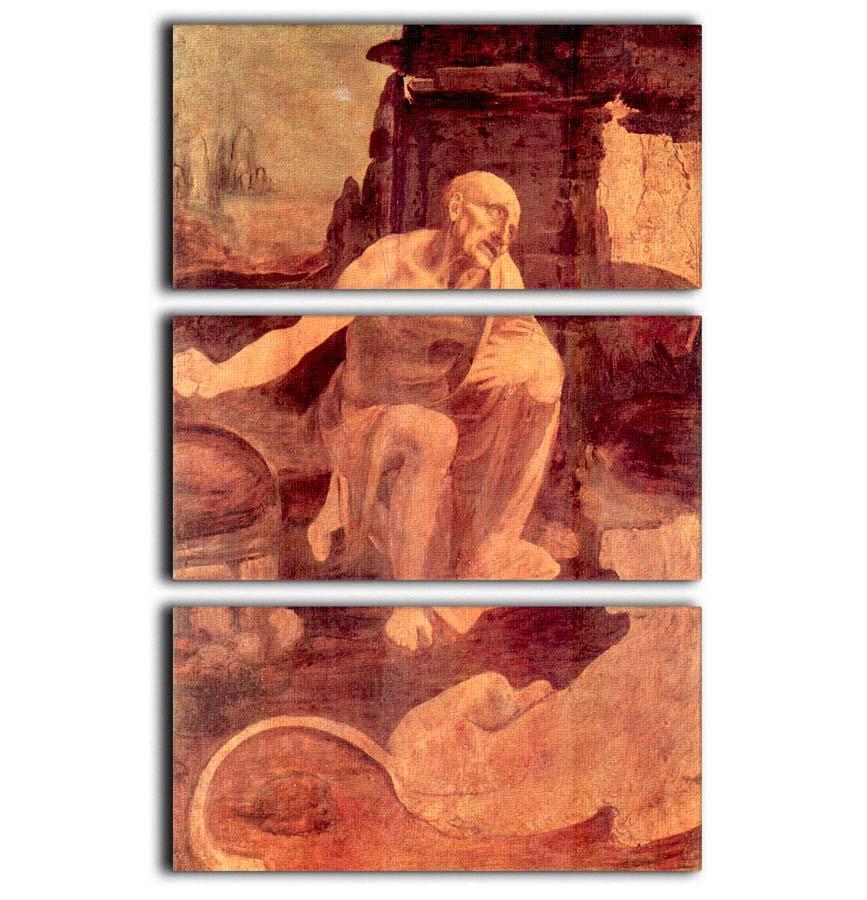 Saint Hieronymus by Da Vinci 3 Split Panel Canvas Print - Canvas Art Rocks - 1
