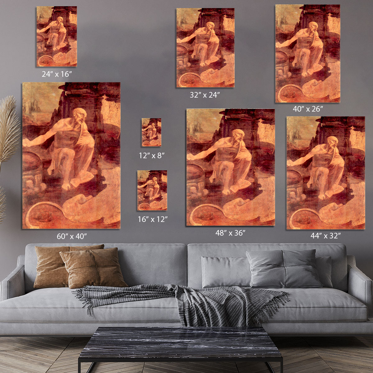 Saint Hieronymus by Da Vinci Canvas Print or Poster - Canvas Art Rocks - 7