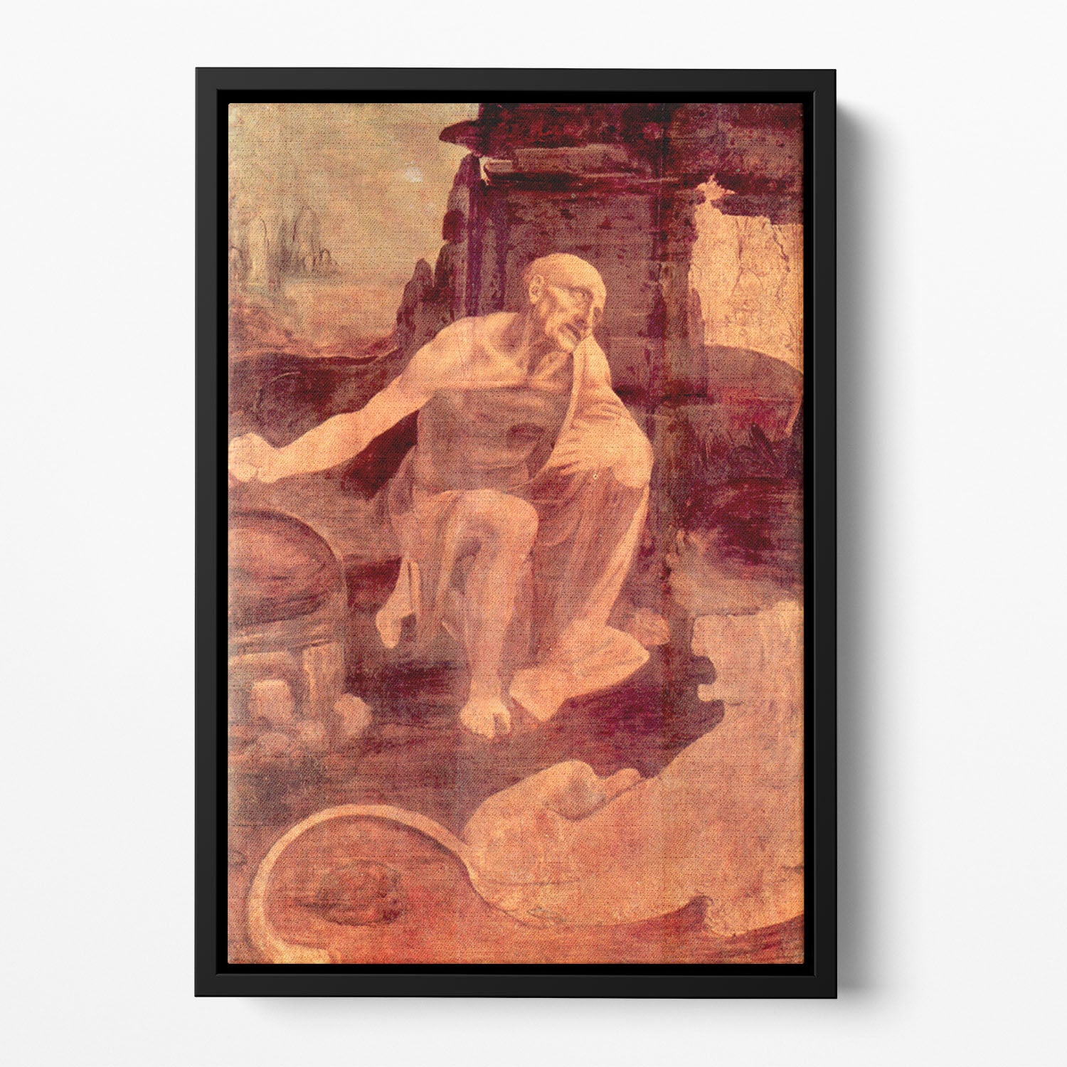 Saint Hieronymus by Da Vinci Floating Framed Canvas