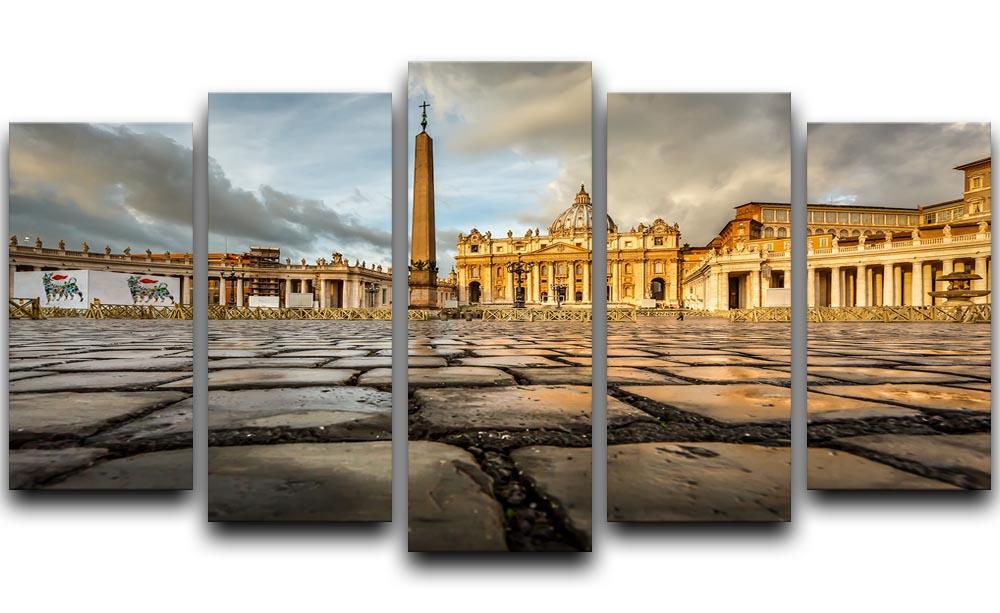 Saint Peter Basilica in the Morning 5 Split Panel Canvas  - Canvas Art Rocks - 1