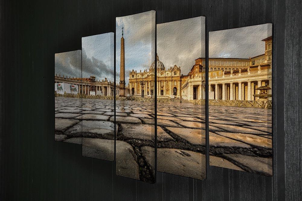 Saint Peter Basilica in the Morning 5 Split Panel Canvas  - Canvas Art Rocks - 2