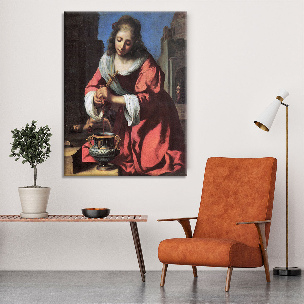 Saint Praxedis by Vermeer Canvas Print or Poster - Canvas Art Rocks - 6