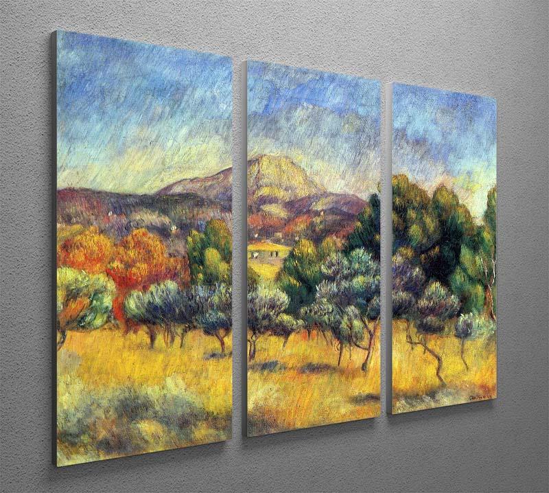 Sainte Vicoria Mountain by Renoir 3 Split Panel Canvas Print - Canvas Art Rocks - 2