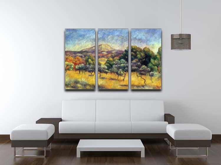 Sainte Vicoria Mountain by Renoir 3 Split Panel Canvas Print - Canvas Art Rocks - 3