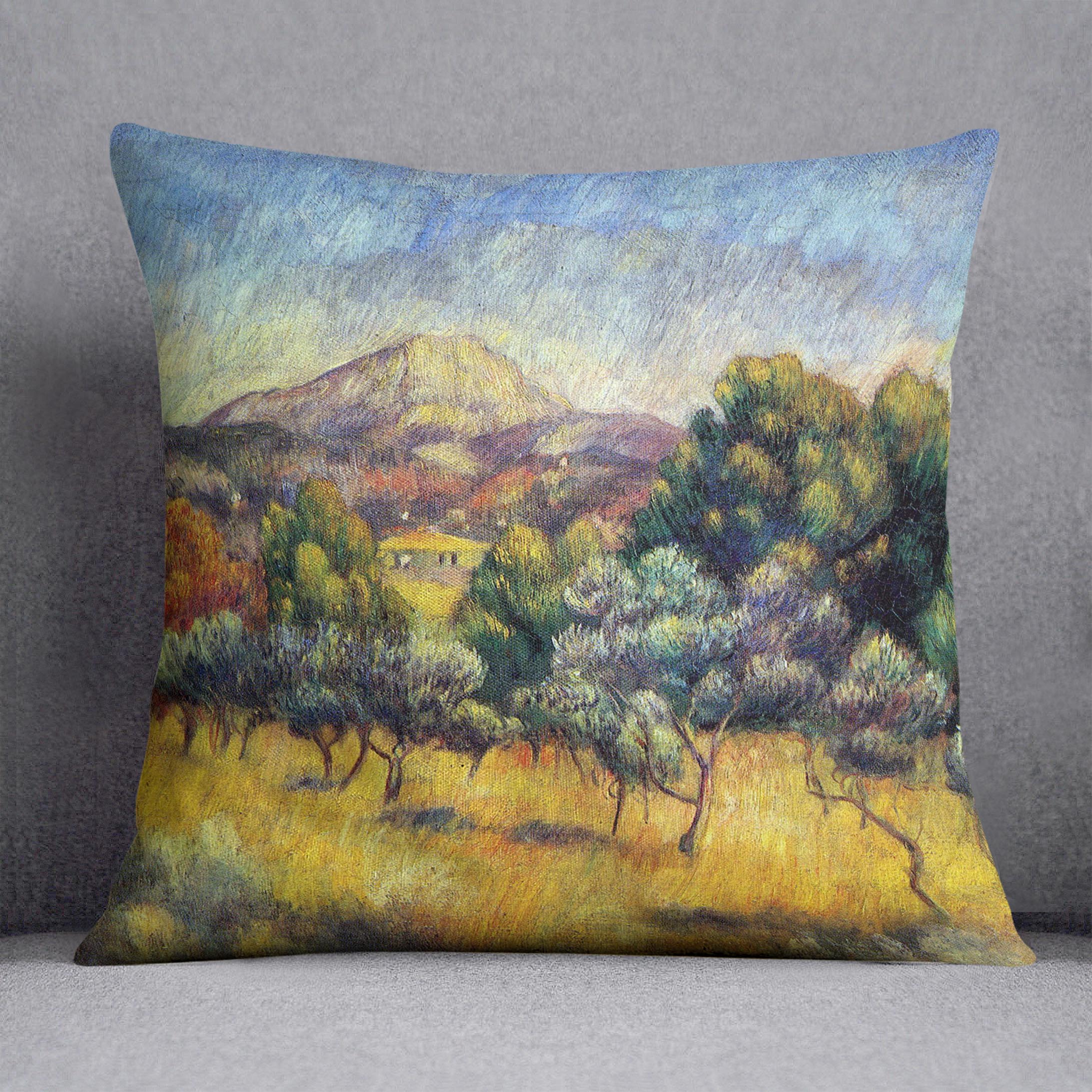Sainte Vicoria Mountain by Renoir Cushion