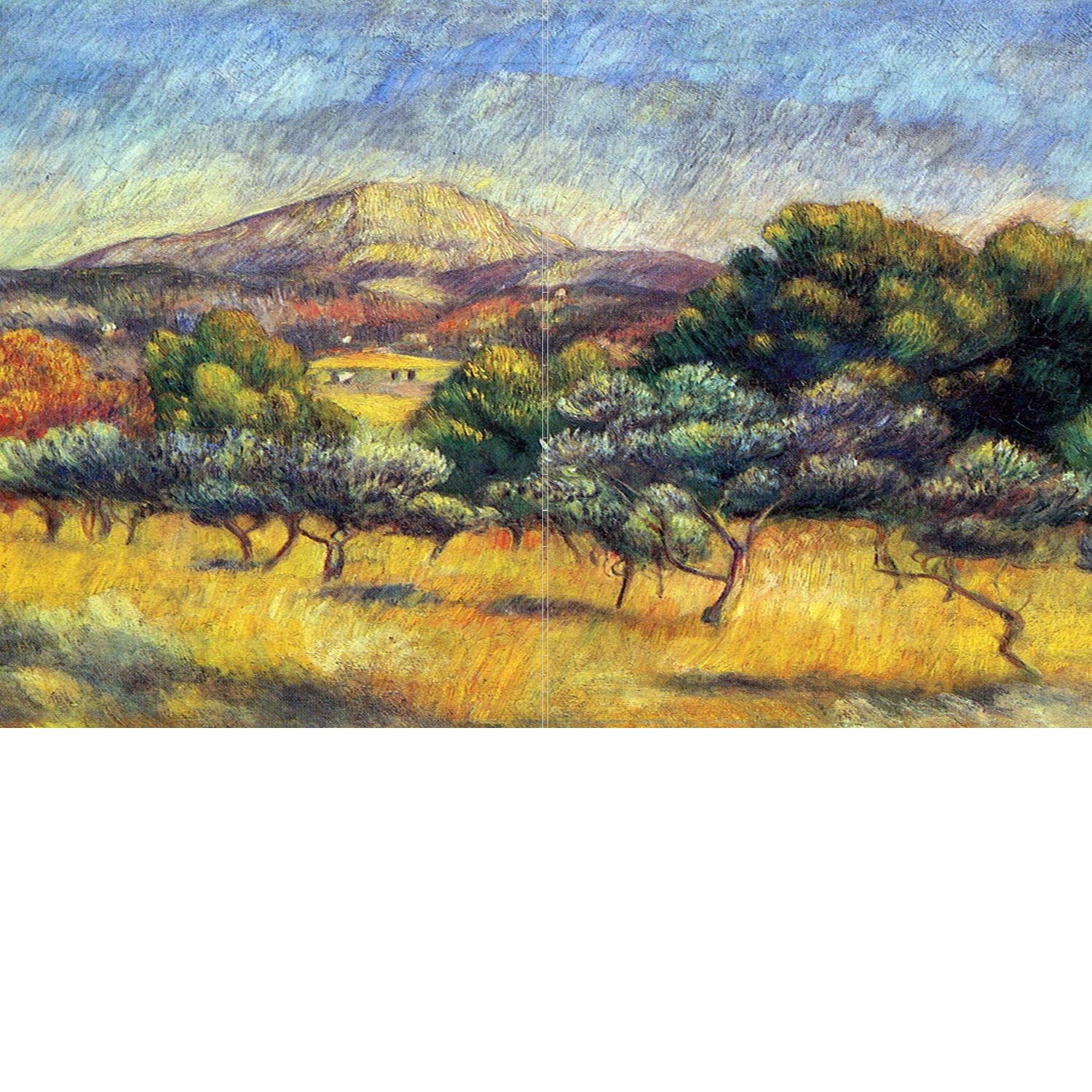 Sainte Vicoria Mountain by Renoir Floating Framed Canvas