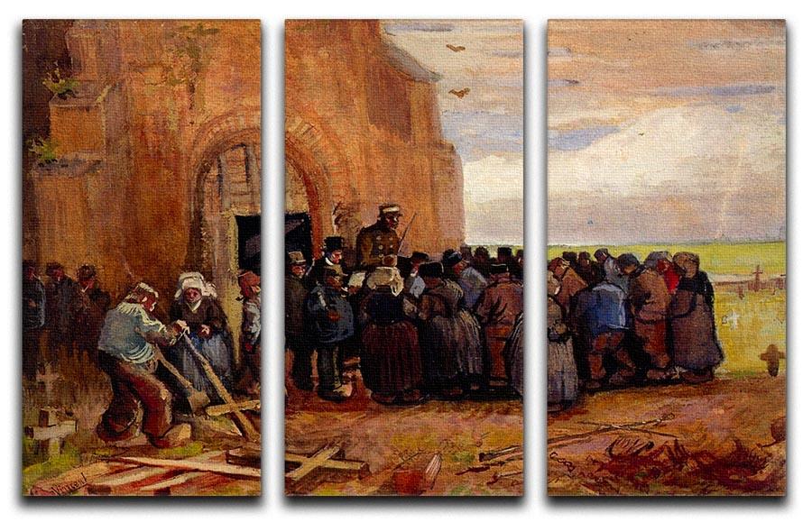 Sale of Building Scrap by Van Gogh 3 Split Panel Canvas Print - Canvas Art Rocks - 4