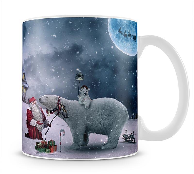 Santa And The Polar Bear Mug - Canvas Art Rocks - 1