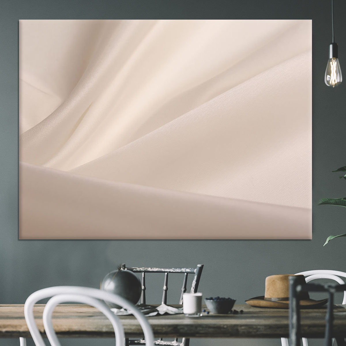 Satin fabric champagne Canvas Print or Poster - Canvas Art Rocks - 3