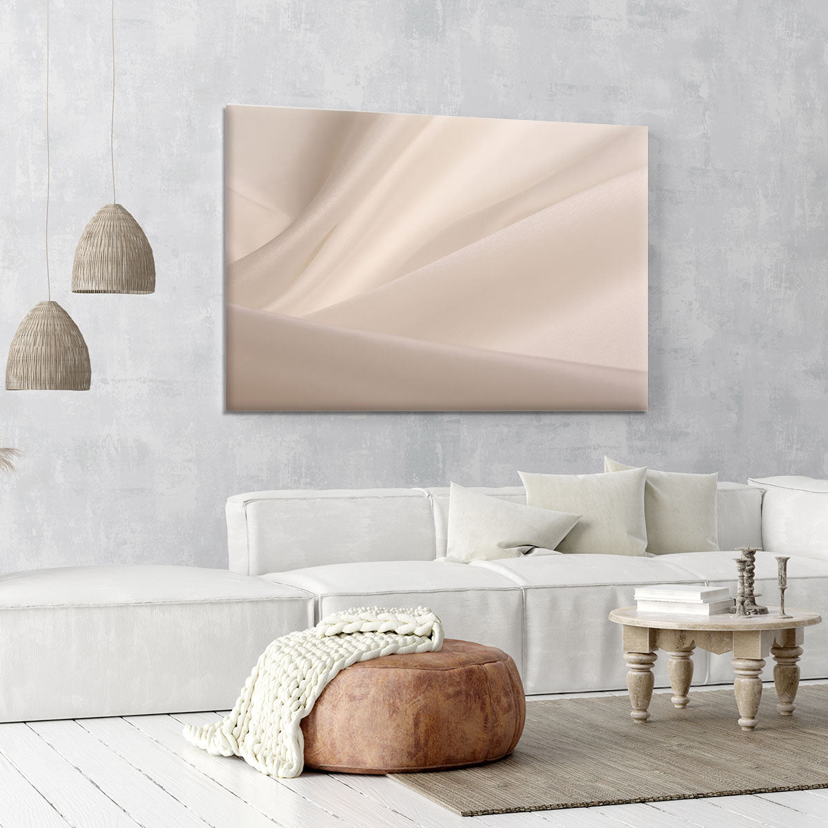 Satin fabric champagne Canvas Print or Poster - Canvas Art Rocks - 6