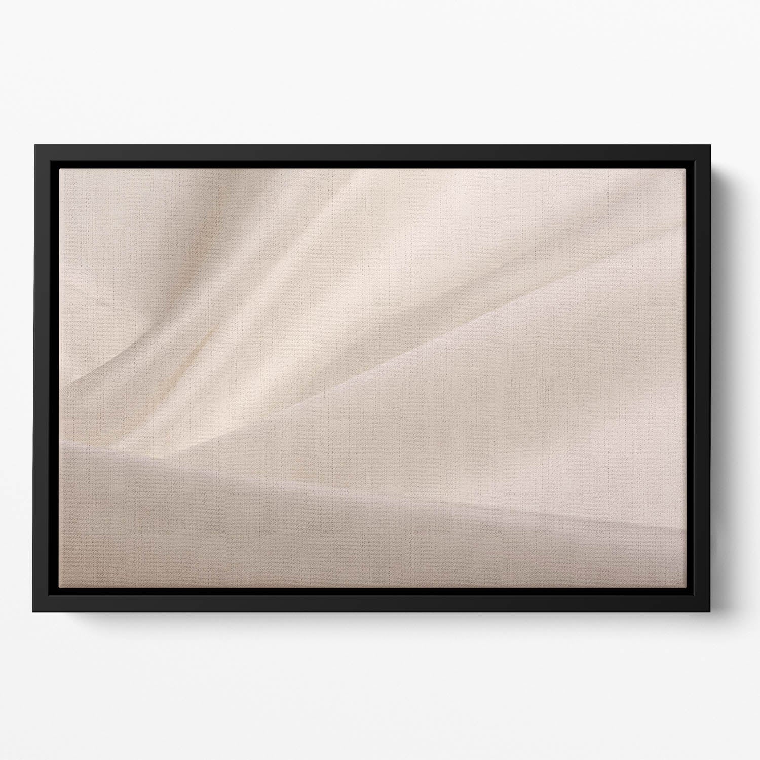 Satin fabric champagne Floating Framed Canvas