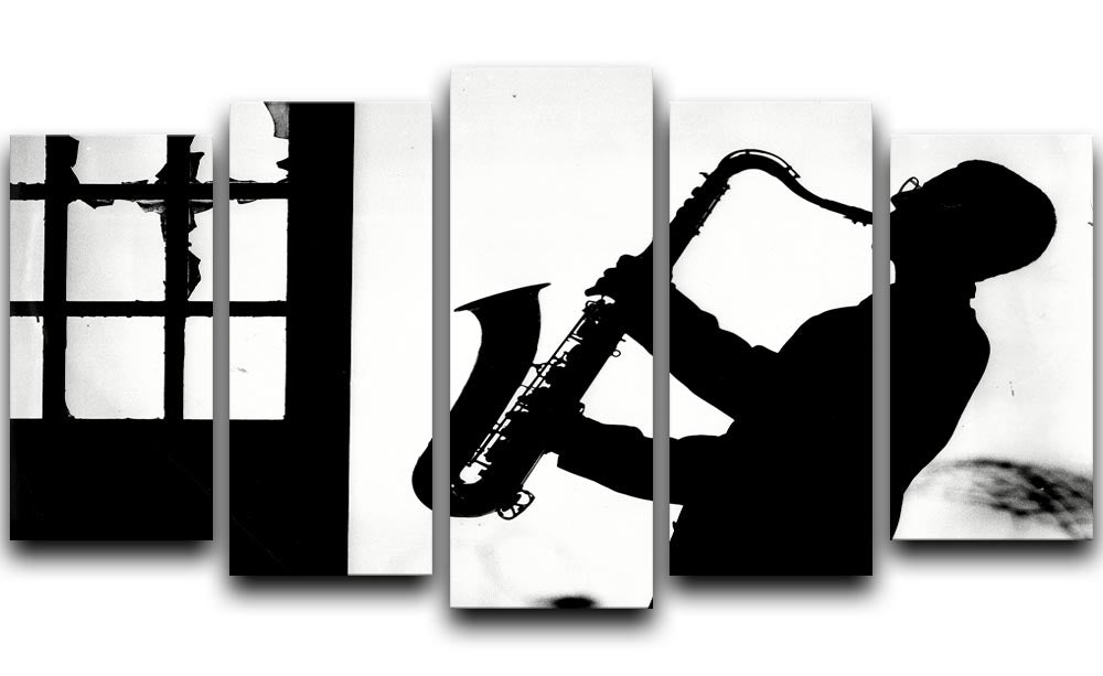 Saxophone player 5 Split Panel Canvas - Canvas Art Rocks - 1