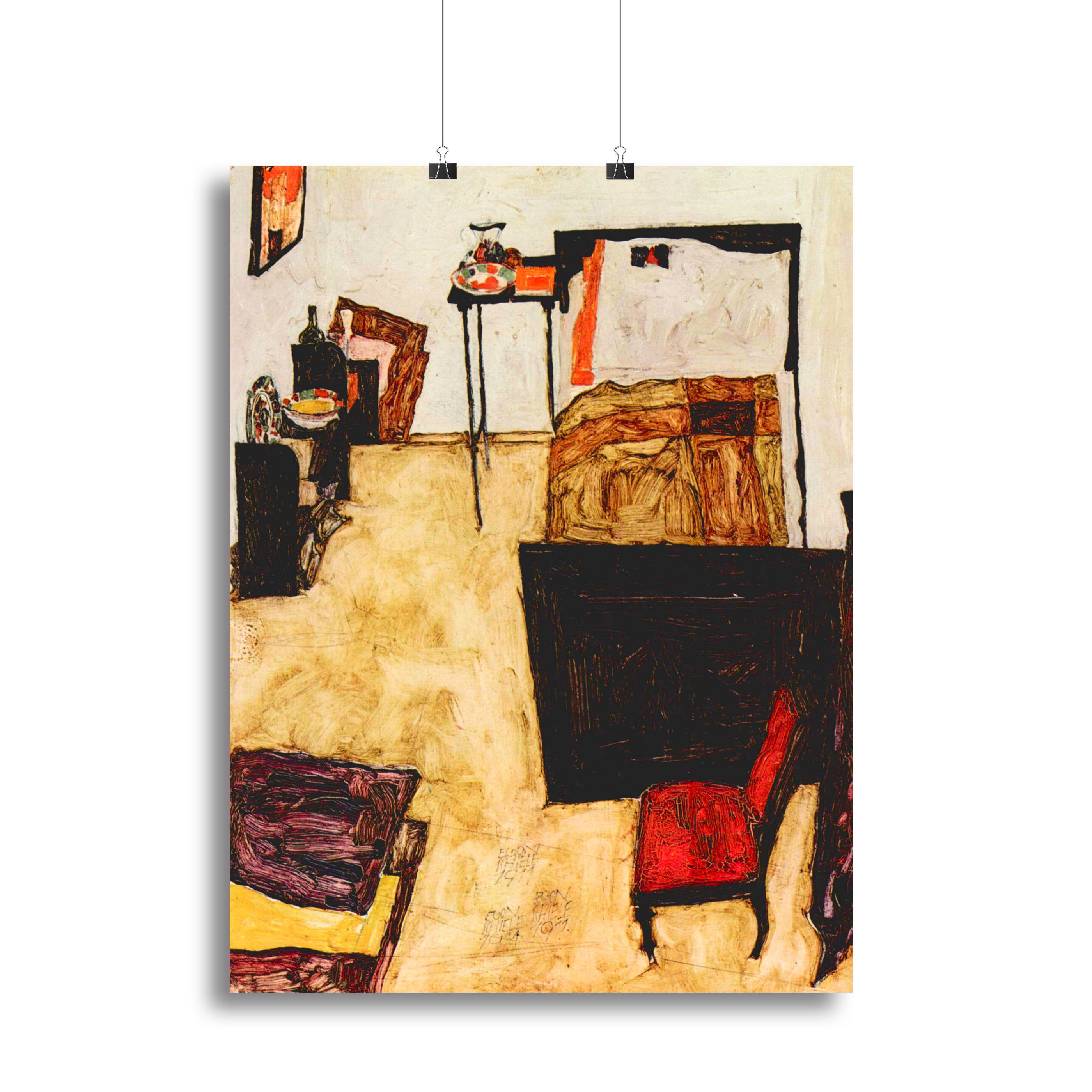 Schiele's living room in Neulengbach by Egon Schiele Canvas Print or Poster - Canvas Art Rocks - 2