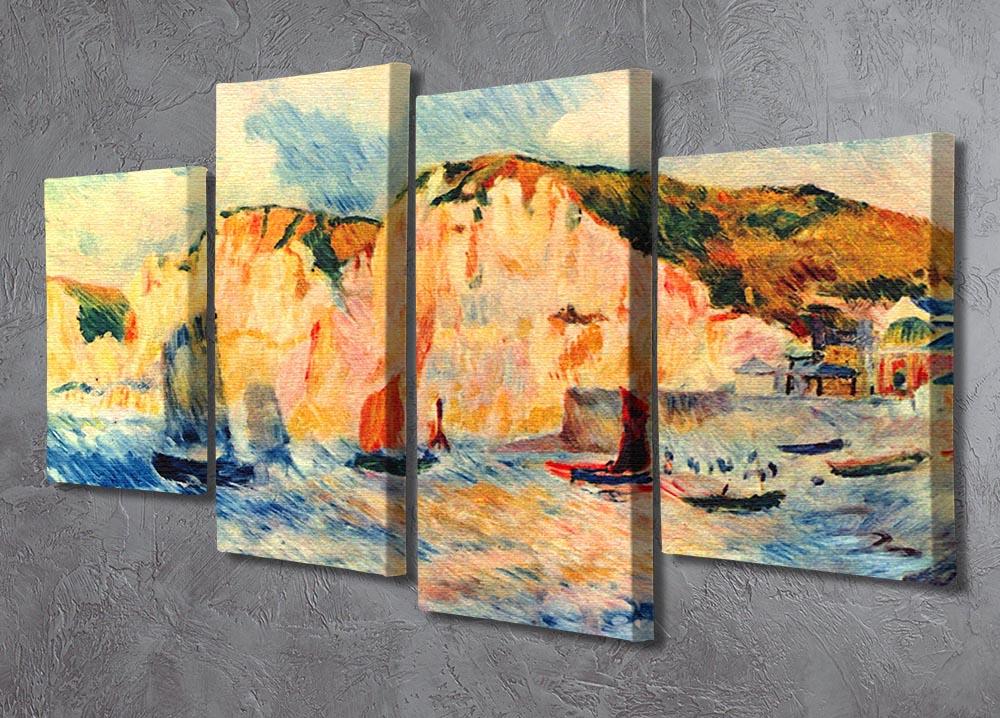Sea and cliffs by Renoir 4 Split Panel Canvas - Canvas Art Rocks - 2