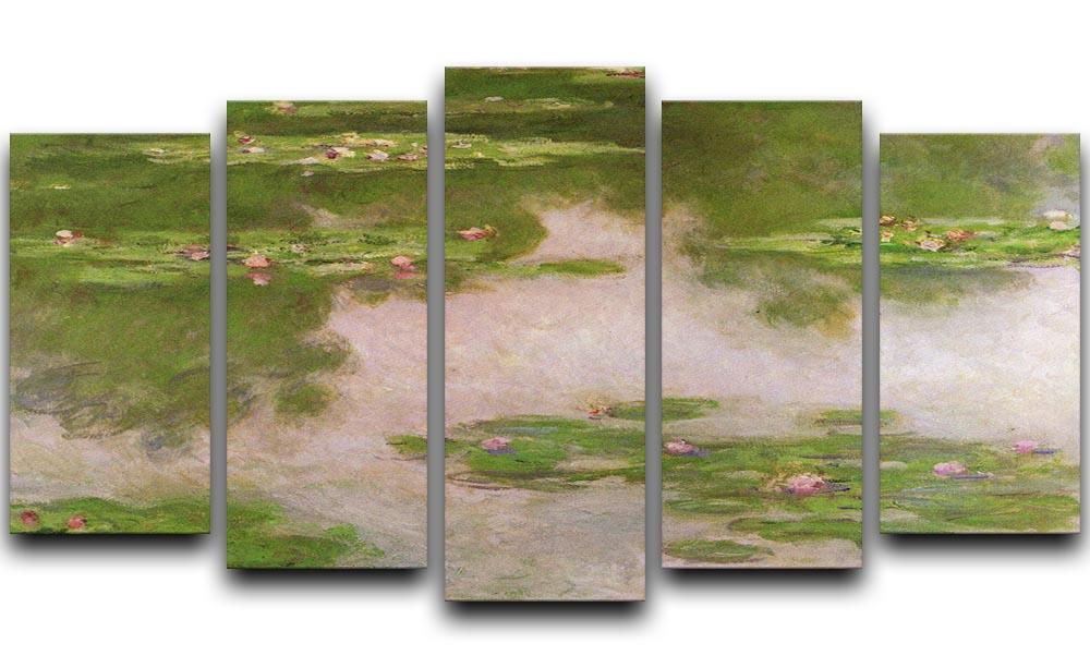 Sea roses 2 by Monet 5 Split Panel Canvas  - Canvas Art Rocks - 1