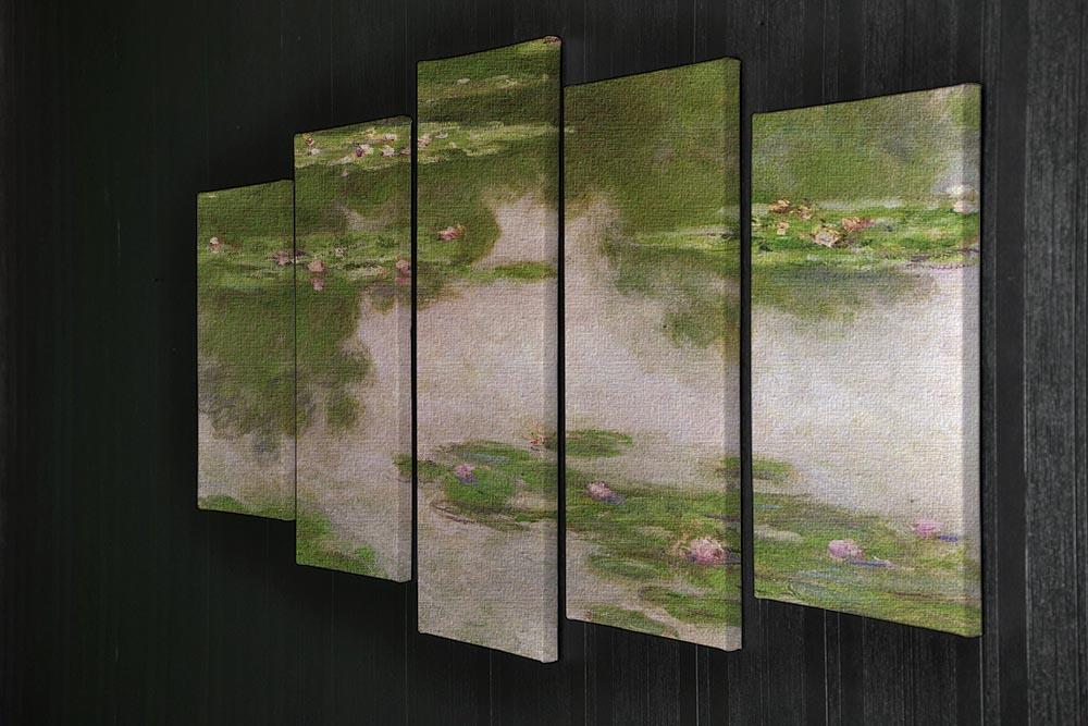 Sea roses 2 by Monet 5 Split Panel Canvas - Canvas Art Rocks - 2