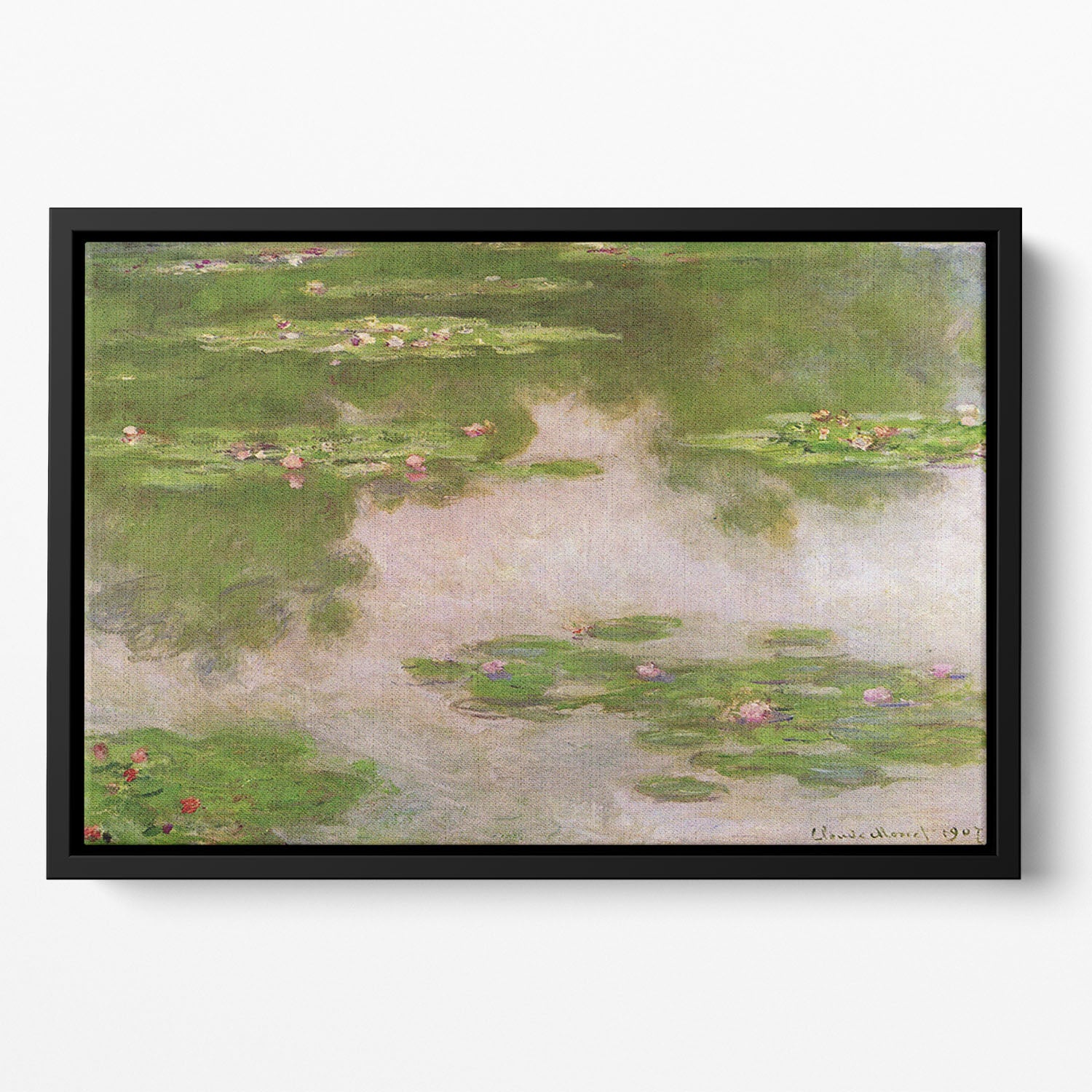 Sea roses 2 by Monet Floating Framed Canvas