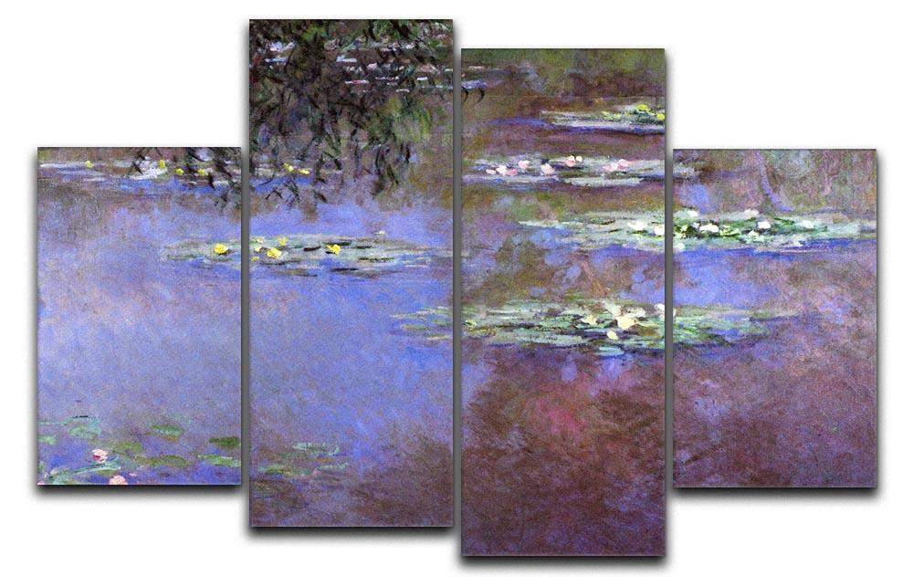 Sea roses 4 by Monet 4 Split Panel Canvas  - Canvas Art Rocks - 1