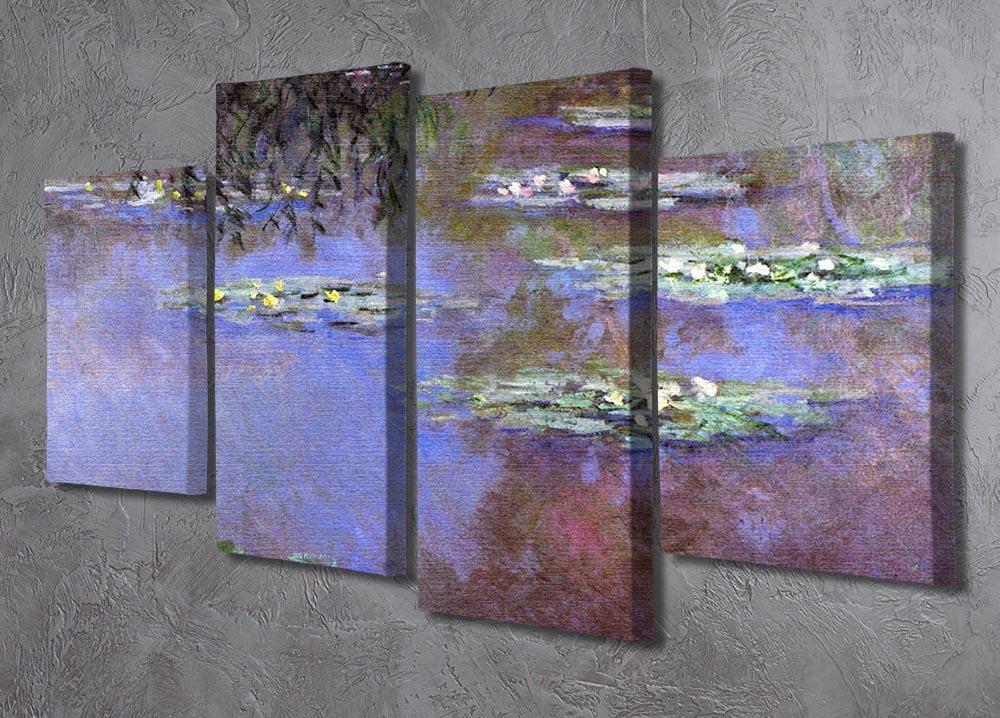 Sea roses 4 by Monet 4 Split Panel Canvas - Canvas Art Rocks - 2