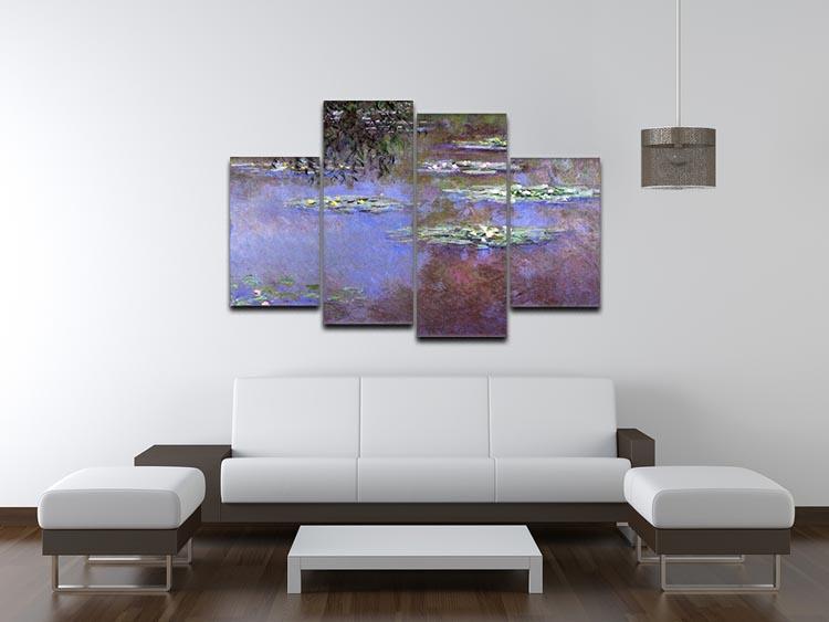 Sea roses 4 by Monet 4 Split Panel Canvas - Canvas Art Rocks - 3