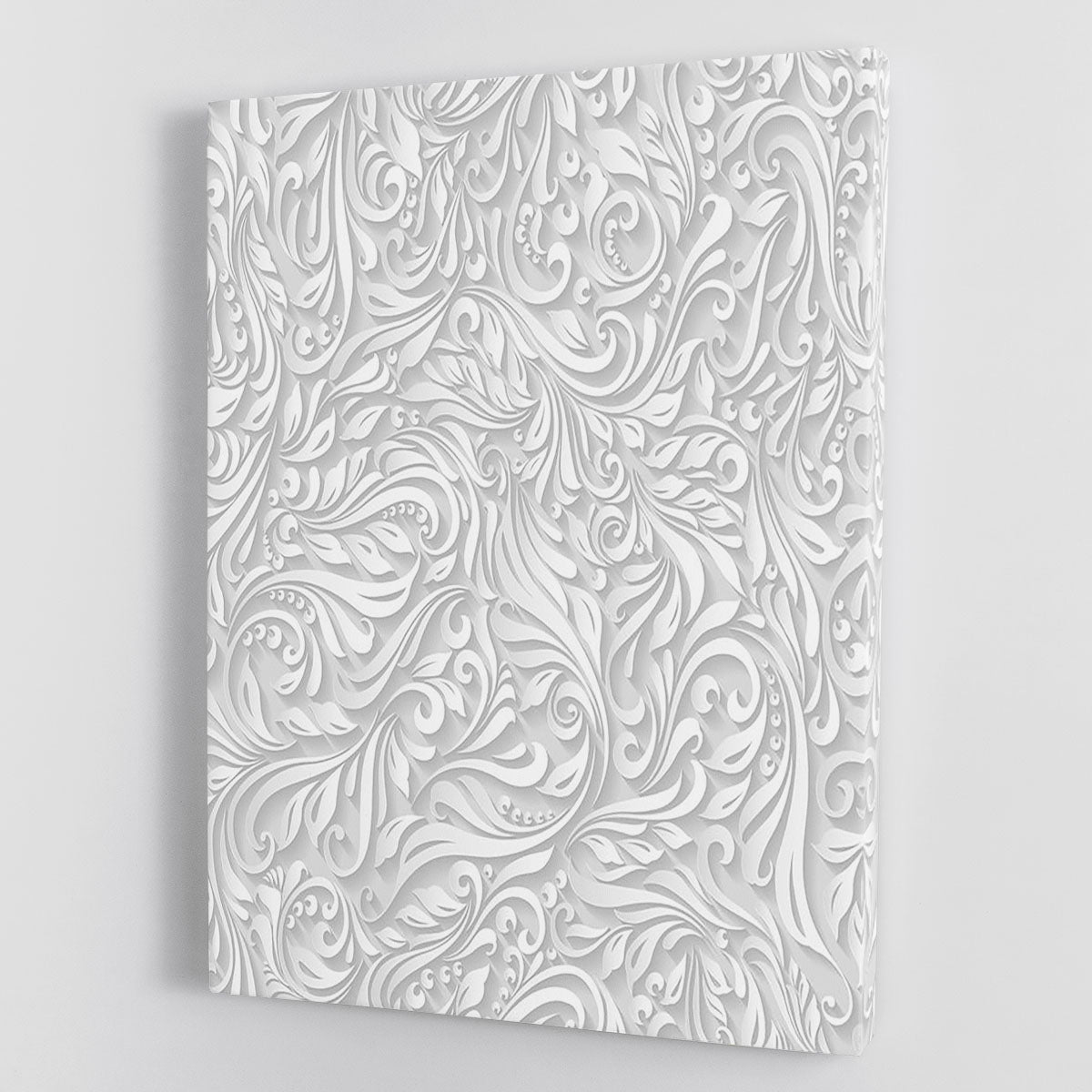 Seamless abstract white floral Canvas Print or Poster - Canvas Art Rocks - 1
