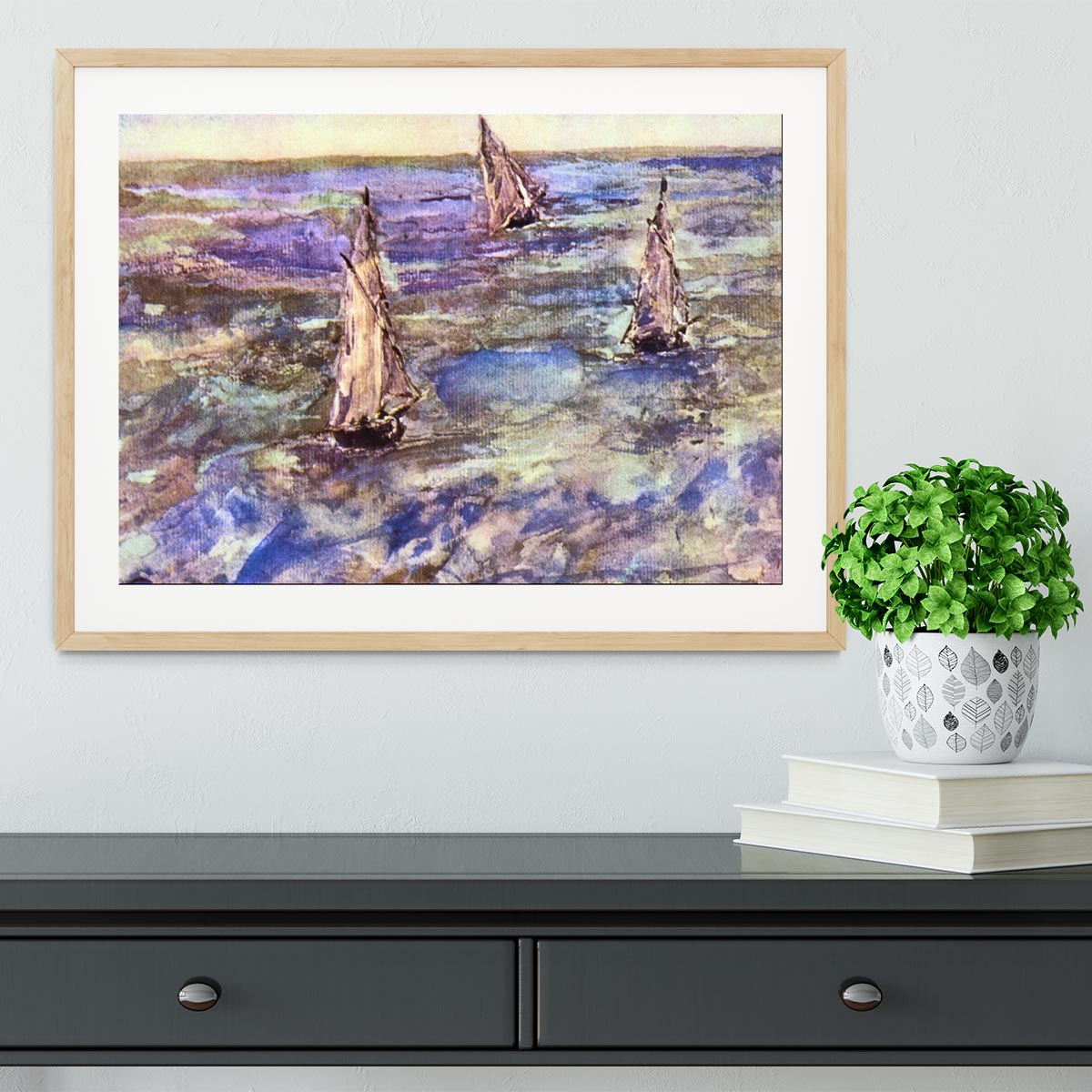 Seascape 1873 by Manet Framed Print - Canvas Art Rocks - 3