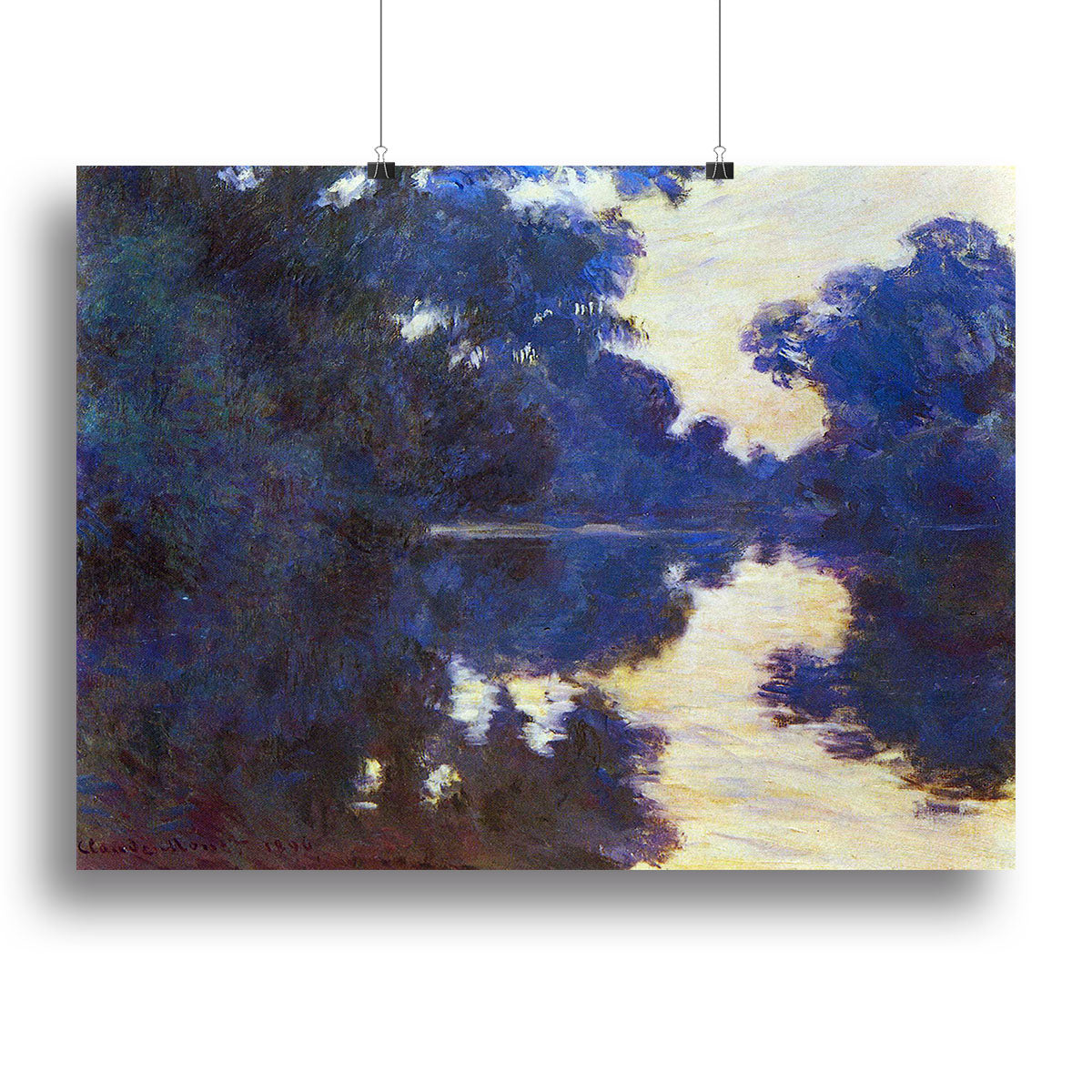 Seine in Morning 2 by Monet Canvas Print or Poster - Canvas Art Rocks - 2