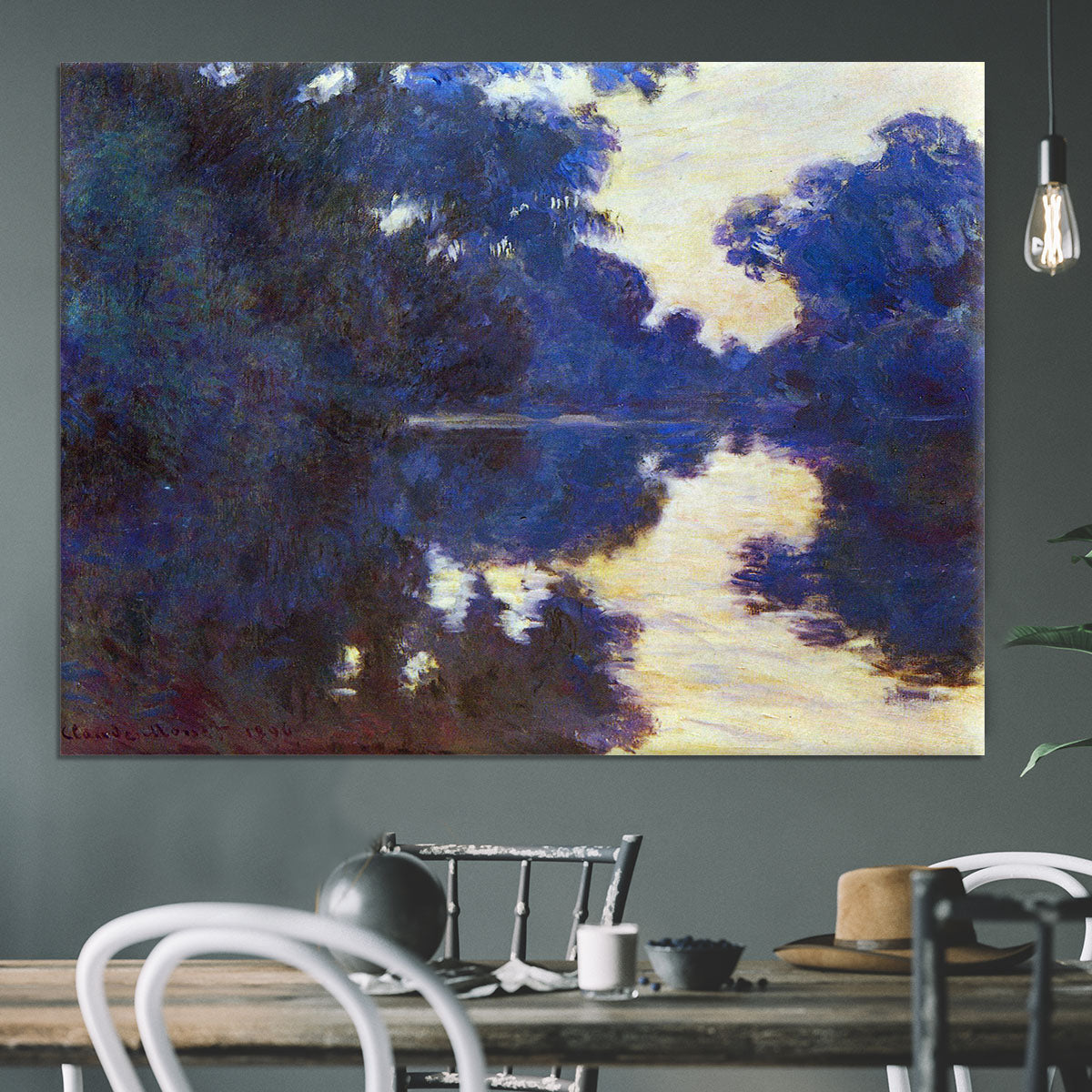 Seine in Morning 2 by Monet Canvas Print or Poster - Canvas Art Rocks - 3