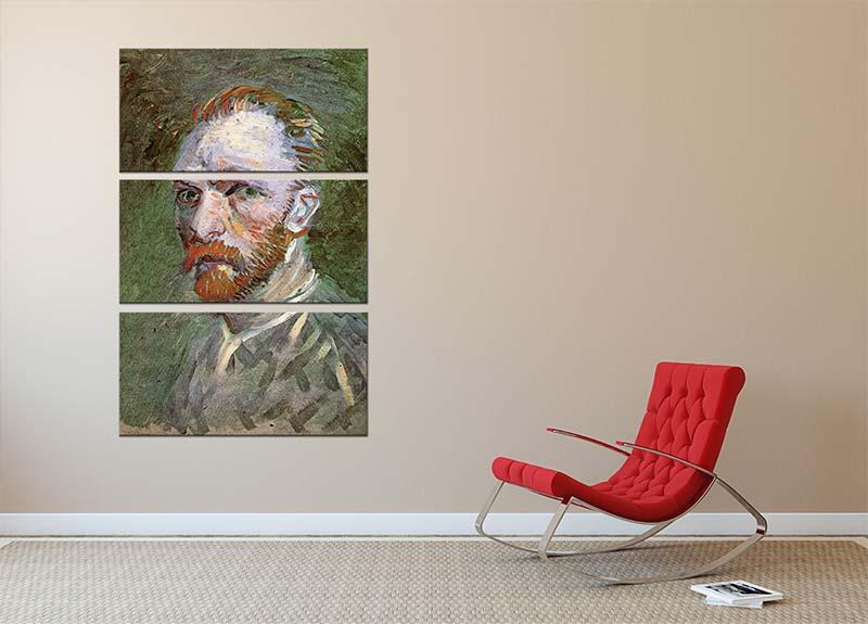 Self-Portrait 4 by Van Gogh 3 Split Panel Canvas Print - Canvas Art Rocks - 2