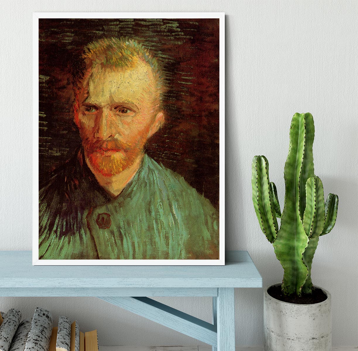 Self-Portrait 8 by Van Gogh Framed Print - Canvas Art Rocks -6