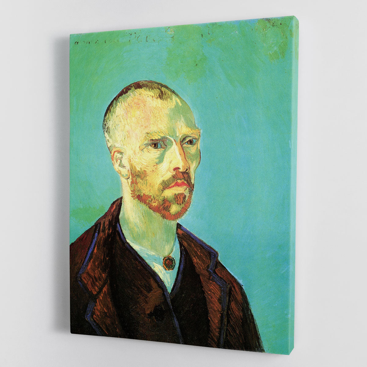 Self-Portrait Dedicated to Paul Gauguin by Van Gogh Canvas Print or Poster - Canvas Art Rocks - 1