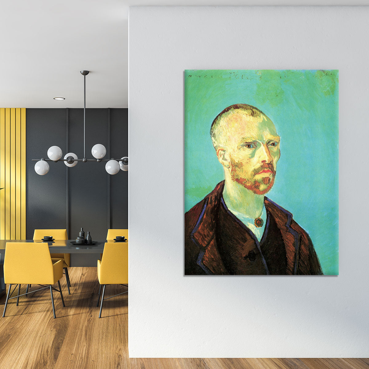 Self-Portrait Dedicated to Paul Gauguin by Van Gogh Canvas Print or Poster - Canvas Art Rocks - 4