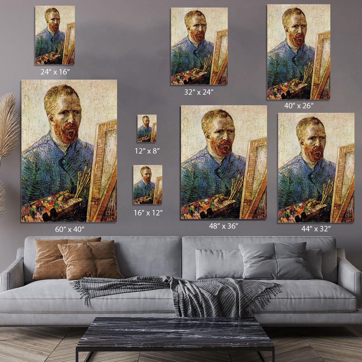 Self-Portrait in Front of the Easel by Van Gogh Canvas Print or Poster - Canvas Art Rocks - 7
