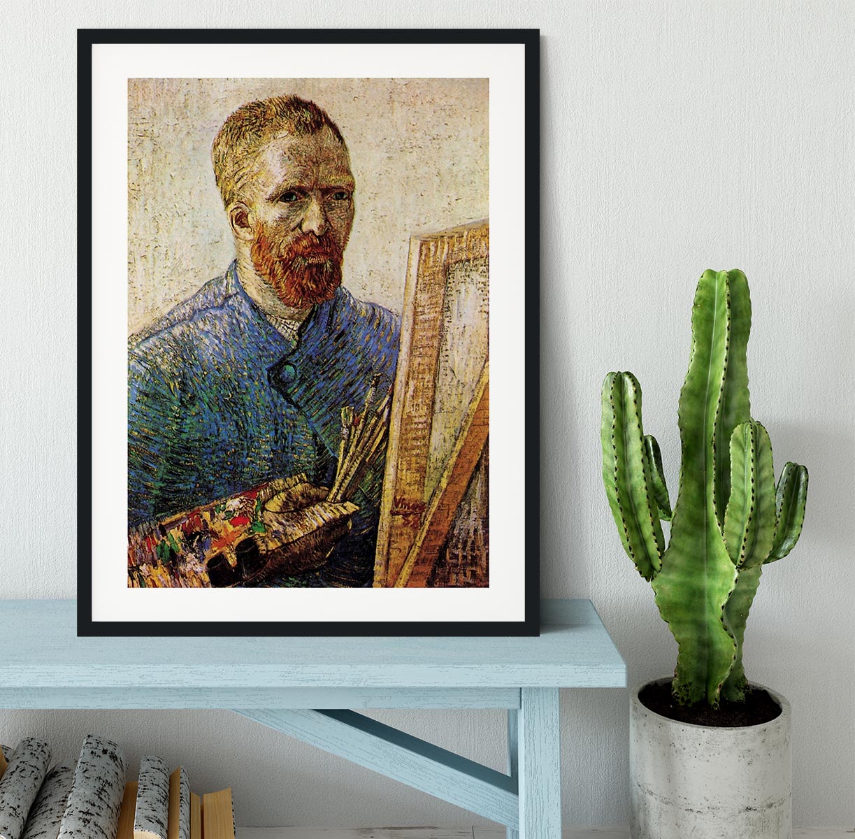 Self-Portrait in Front of the Easel by Van Gogh Framed Print - Canvas Art Rocks - 1