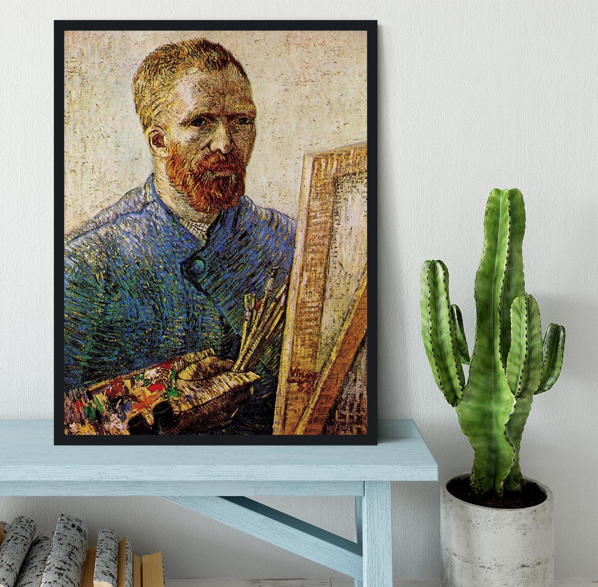 Self-Portrait in Front of the Easel by Van Gogh Framed Print - Canvas Art Rocks - 2