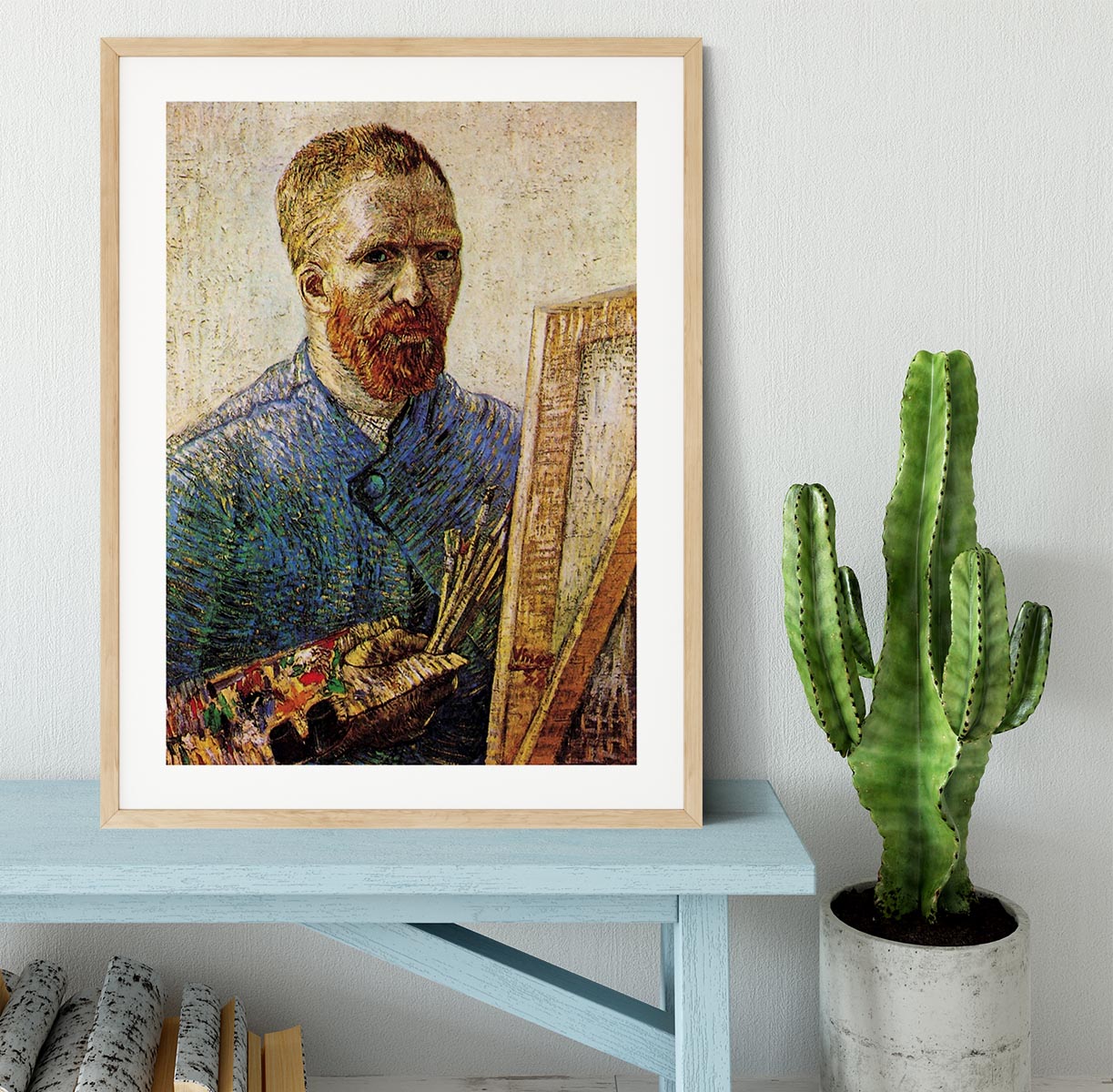 Self-Portrait in Front of the Easel by Van Gogh Framed Print - Canvas Art Rocks - 3