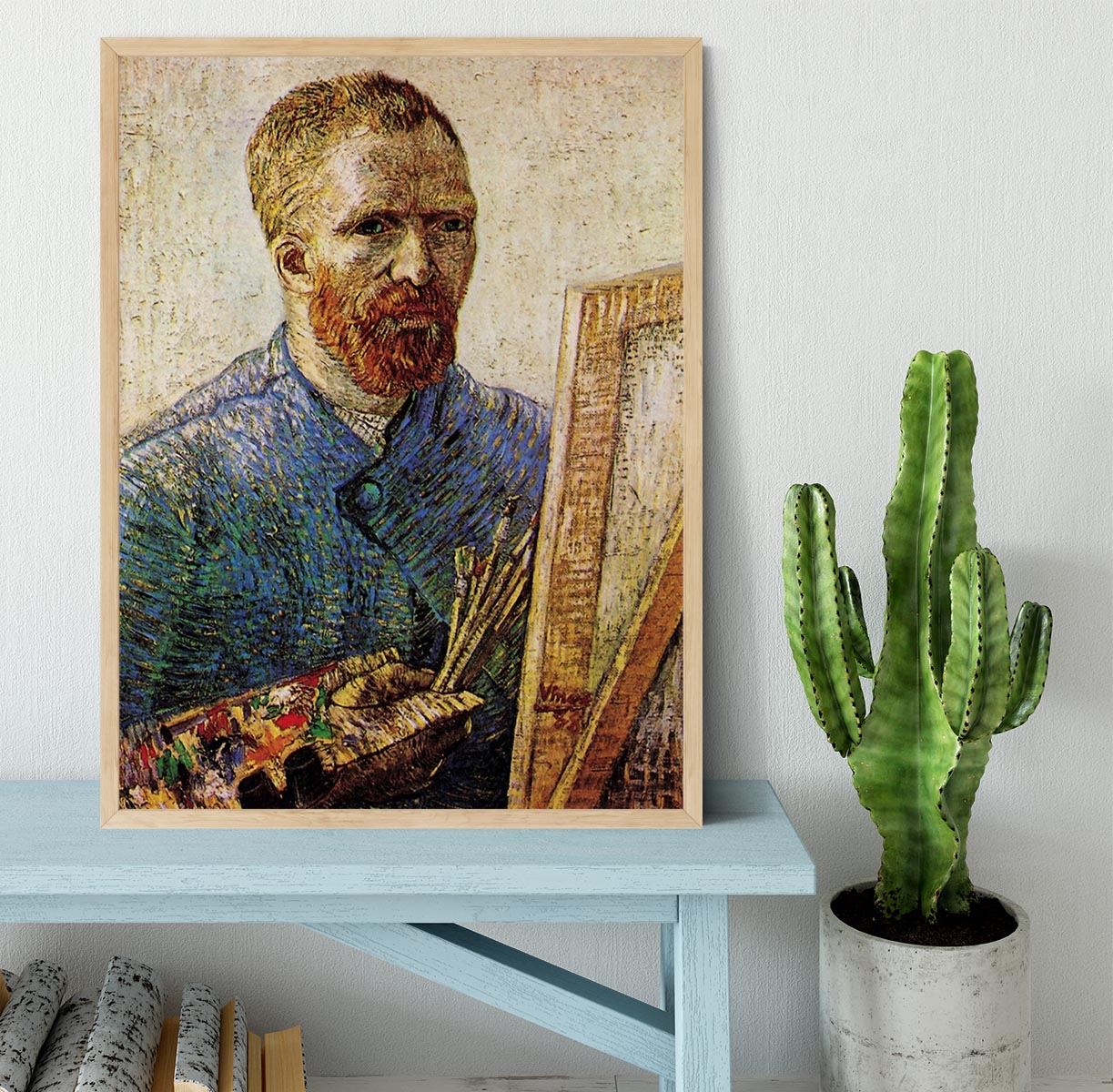 Self-Portrait in Front of the Easel by Van Gogh Framed Print - Canvas Art Rocks - 4
