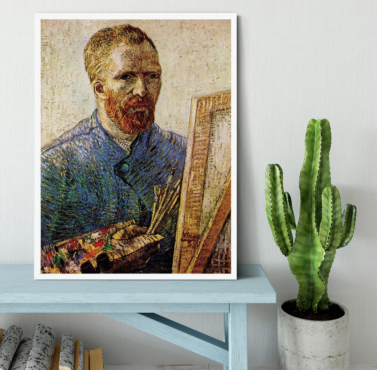 Self-Portrait in Front of the Easel by Van Gogh Framed Print - Canvas Art Rocks -6