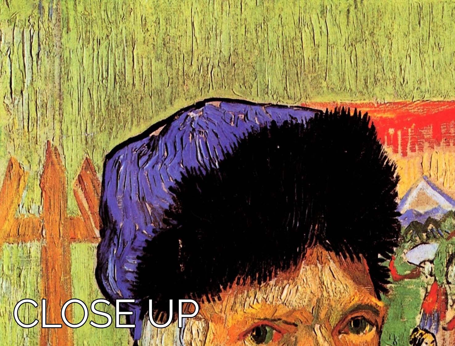 Self-Portrait with Bandaged Ear by Van Gogh 3 Split Panel Canvas Print - Canvas Art Rocks - 3