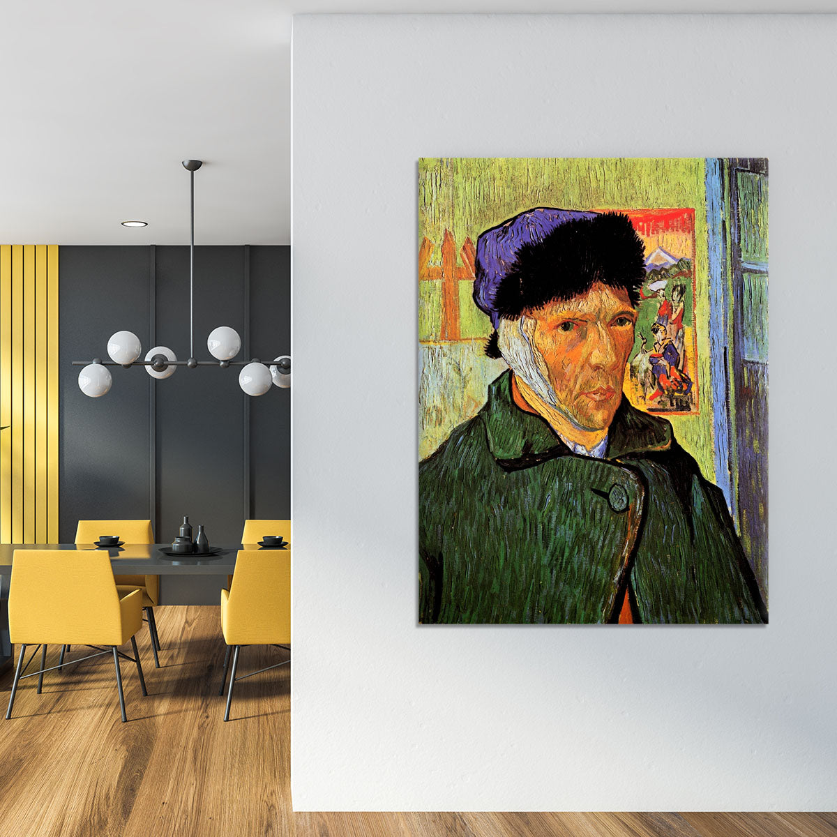 Self-Portrait with Bandaged Ear by Van Gogh Canvas Print or Poster - Canvas Art Rocks - 4
