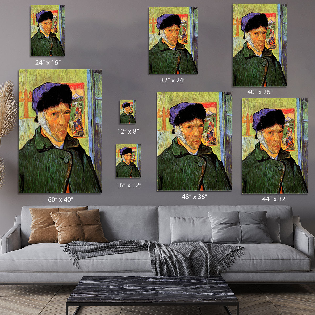 Self-Portrait with Bandaged Ear by Van Gogh Canvas Print or Poster - Canvas Art Rocks - 7