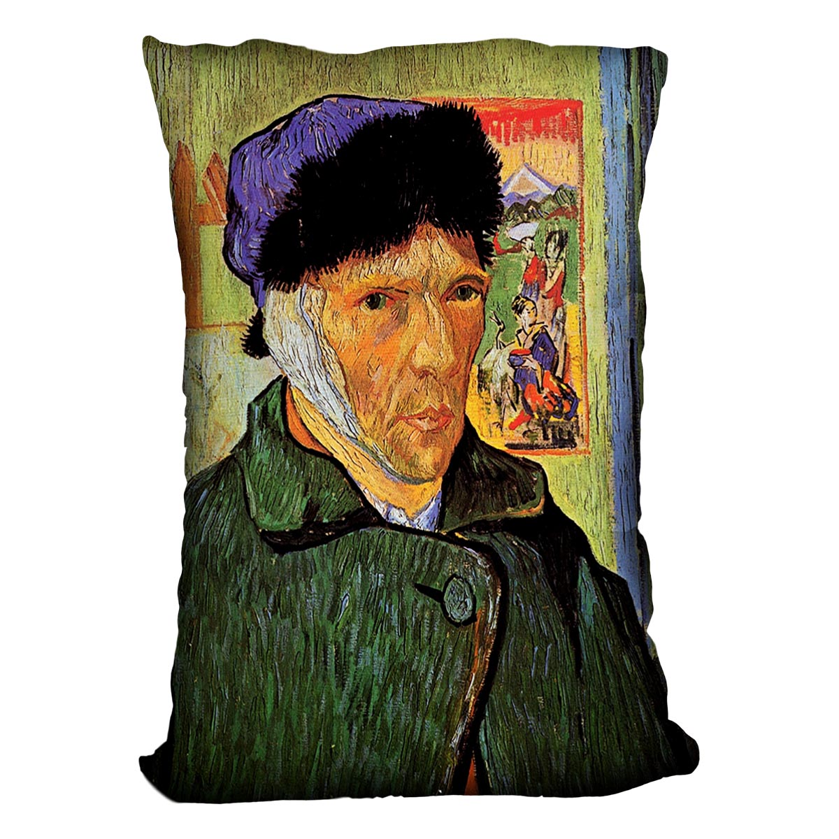 Self-Portrait with Bandaged Ear by Van Gogh Cushion