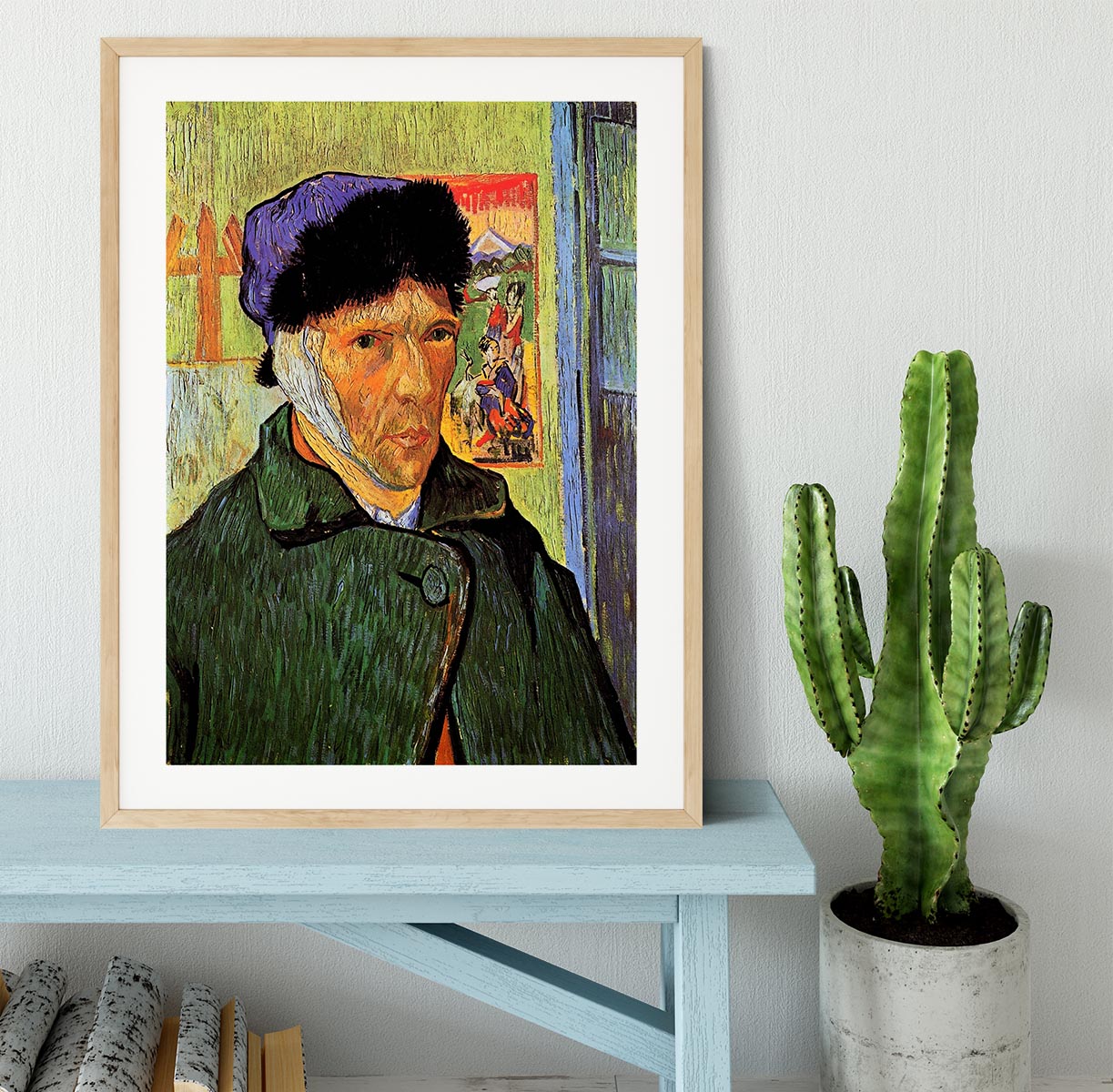 Self-Portrait with Bandaged Ear by Van Gogh Framed Print - Canvas Art Rocks - 3