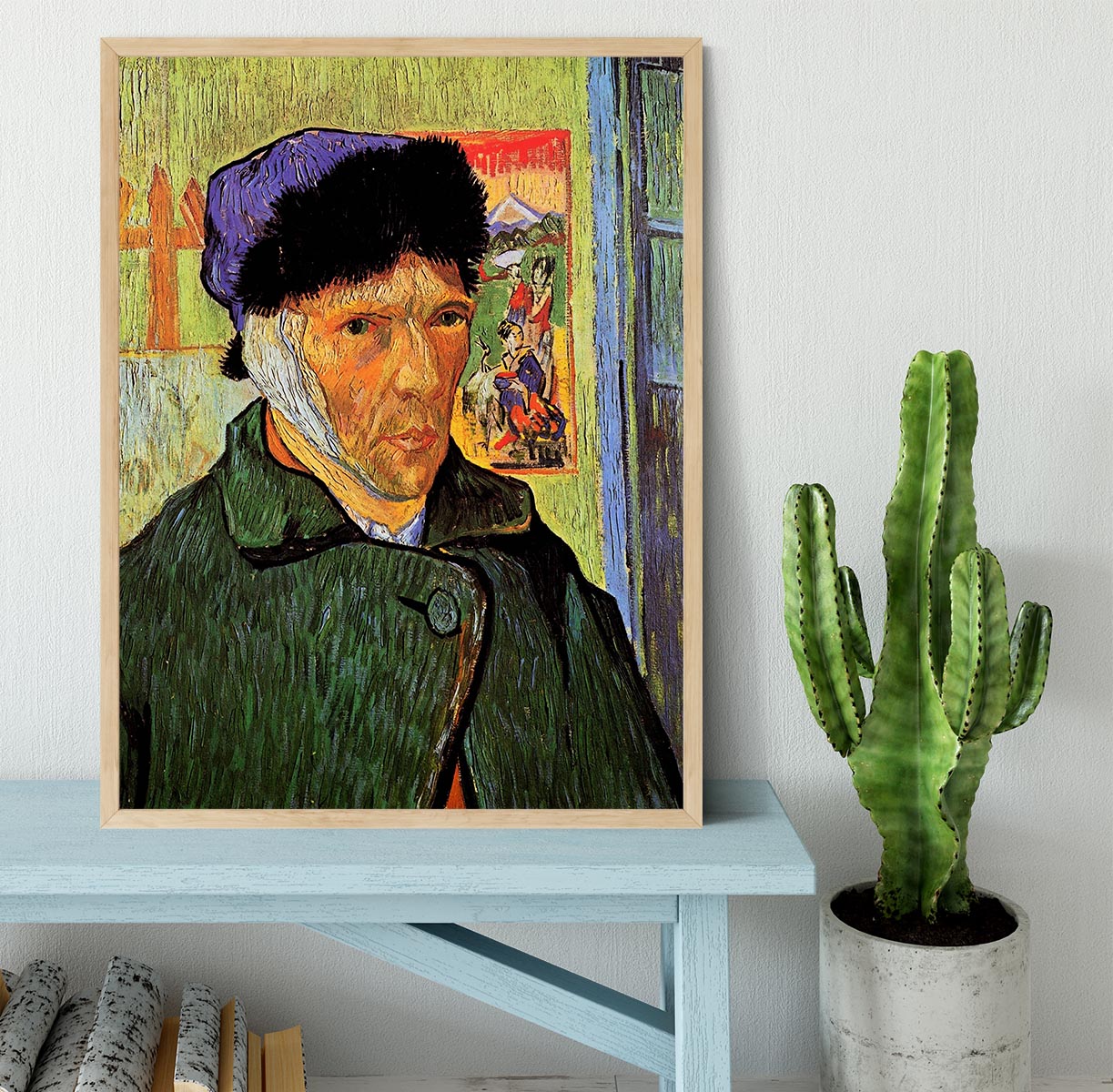 Self-Portrait with Bandaged Ear by Van Gogh Framed Print - Canvas Art Rocks - 4