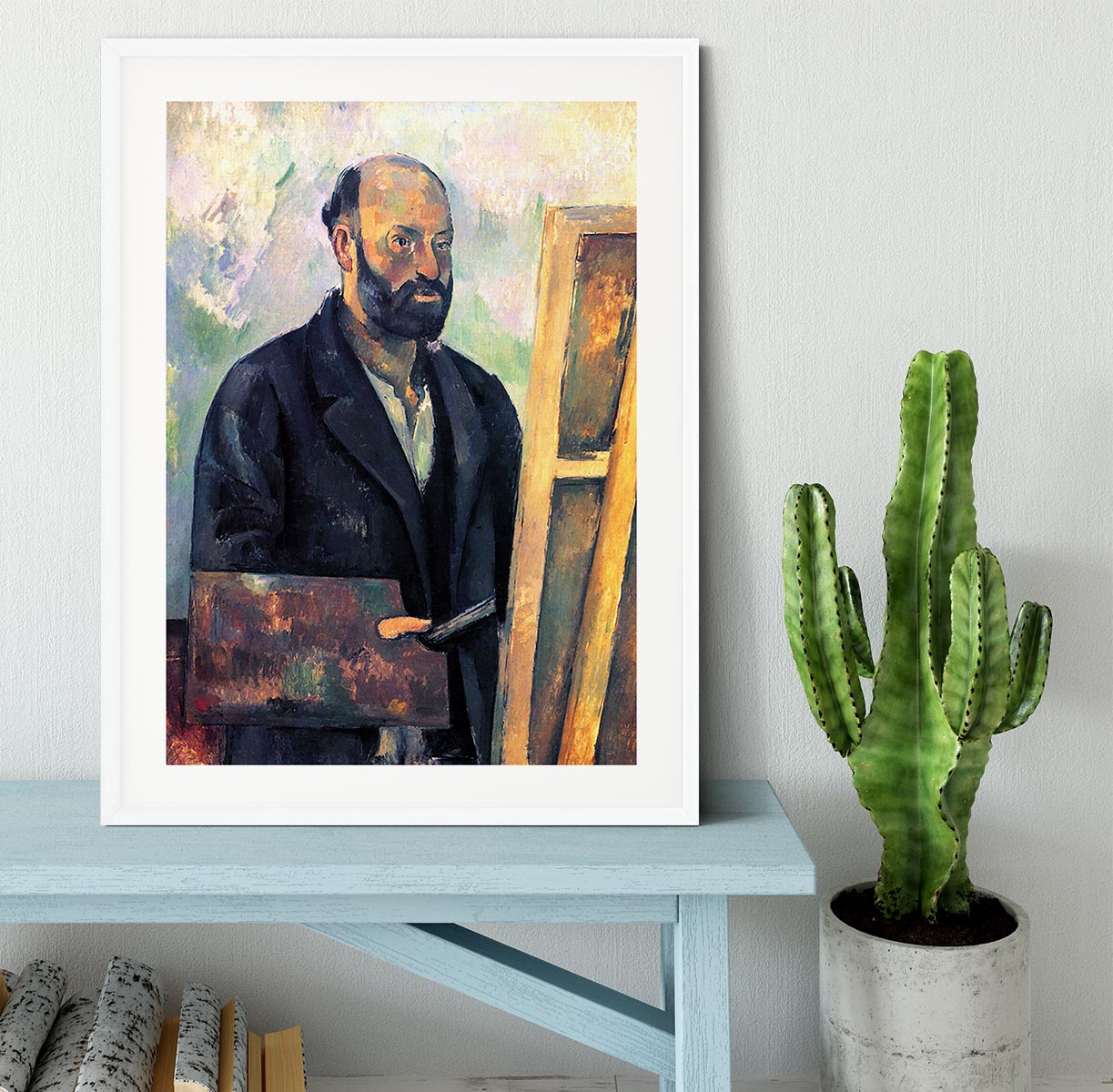 Self-portrait with Pallette by Cezanne Framed Print - Canvas Art Rocks - 5