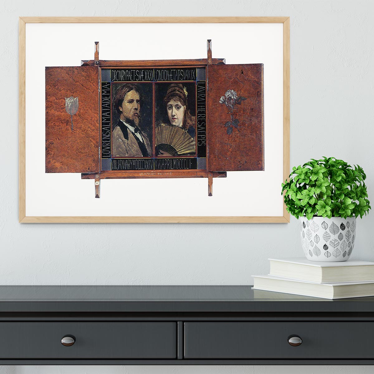 Self portrait by Lawrence Alma Tadema and Laura Theresa Epps by Alma Tadema Framed Print - Canvas Art Rocks - 3